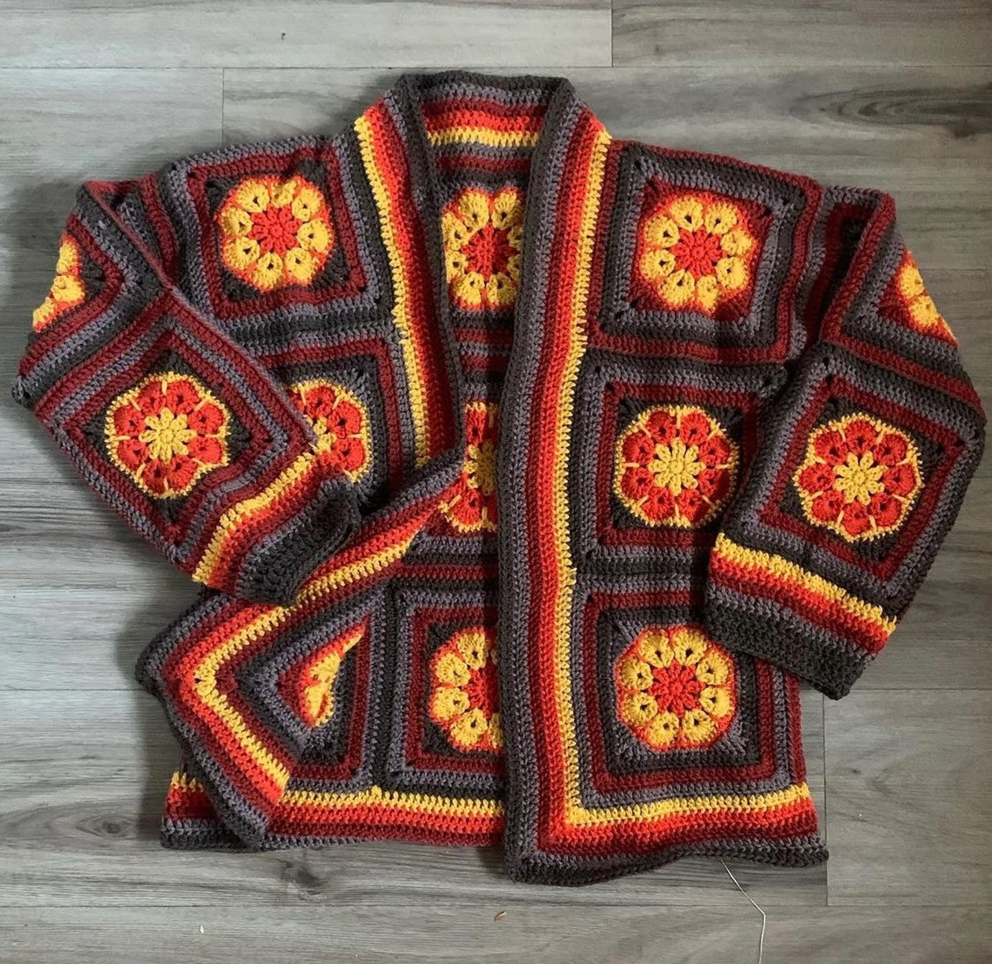 granny square cardigan Crochet Pattern