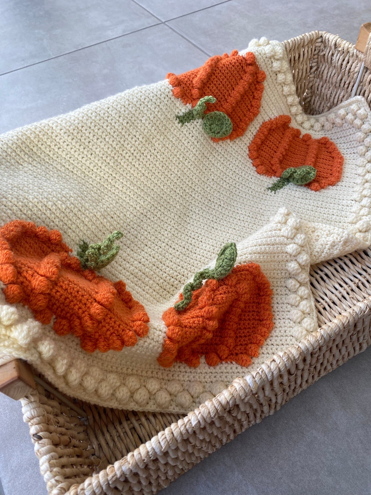 2-in-1 Pumpkin Crochet Blanket Pattern!