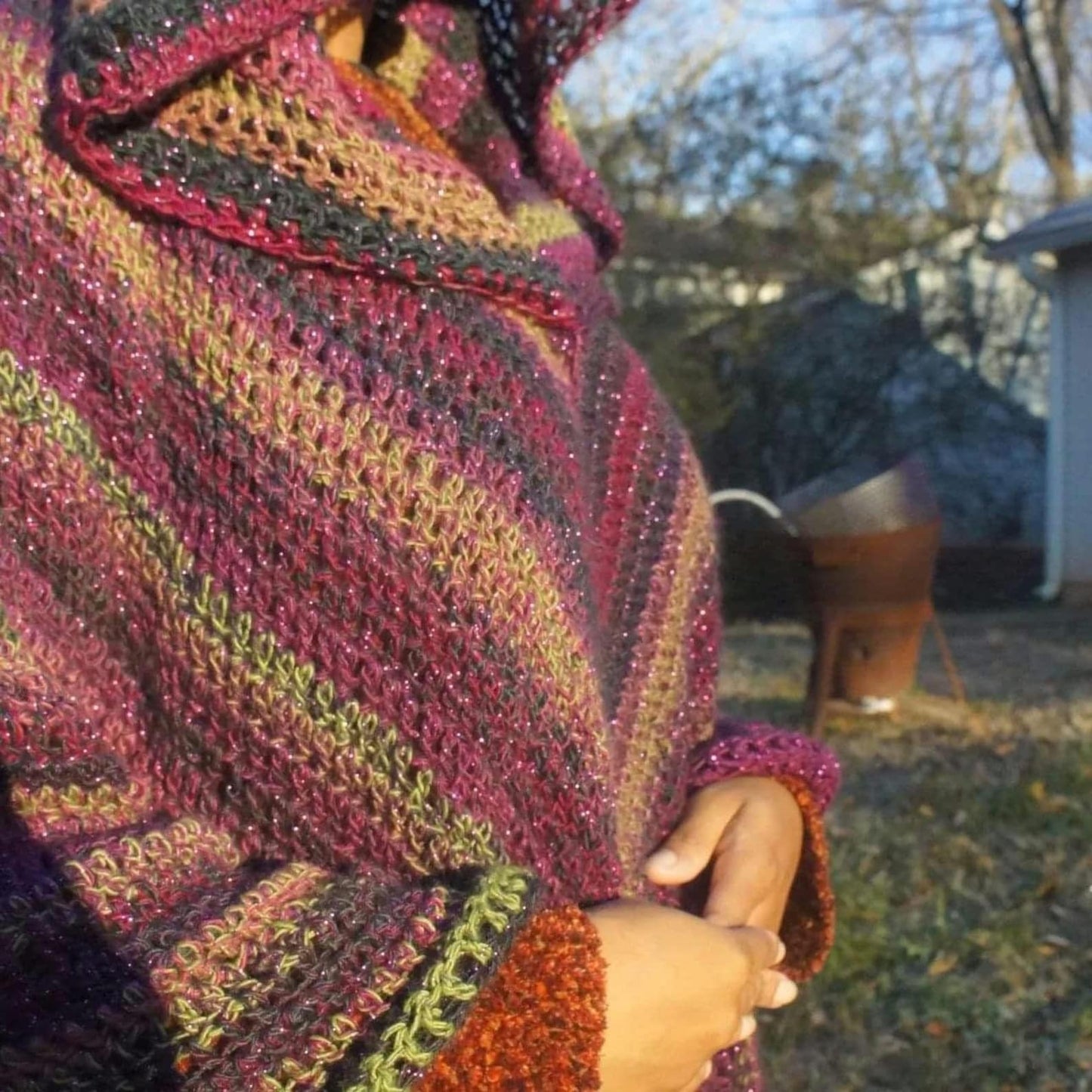 Cozy Hooded Cloak Crochet Pattern