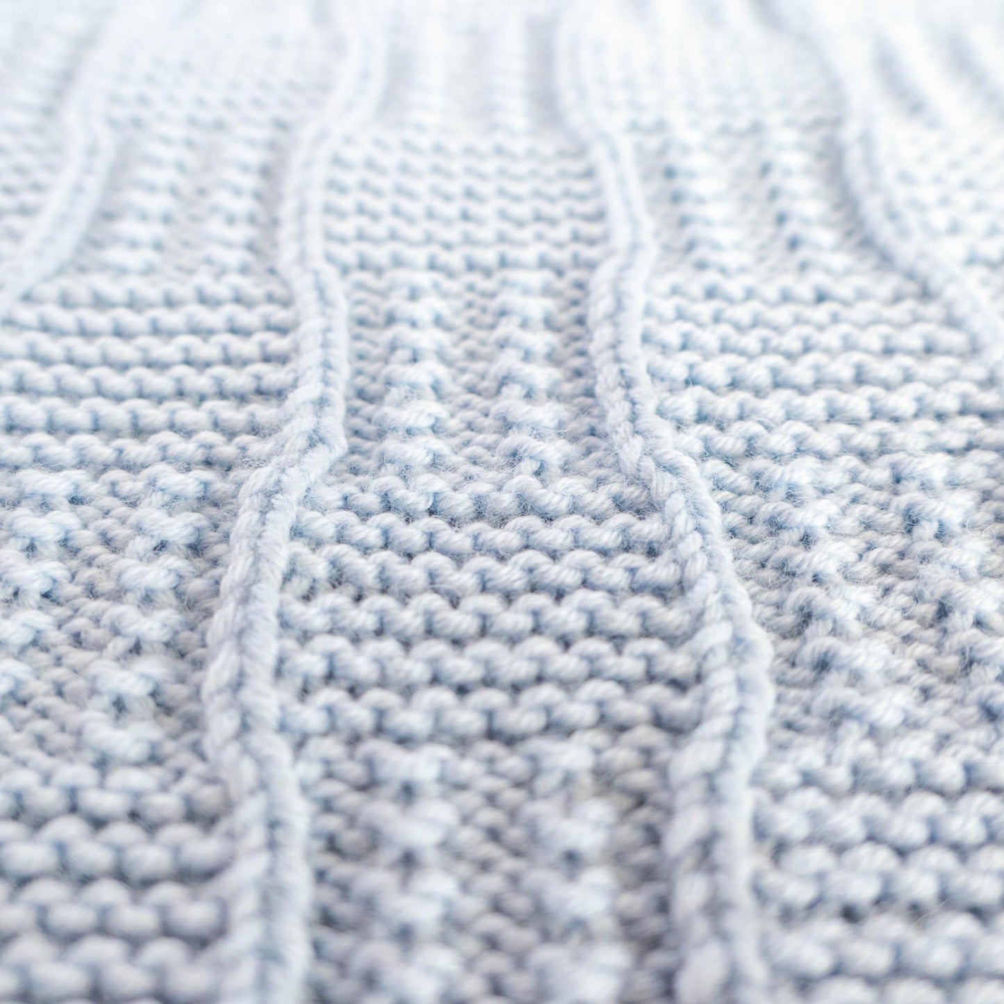 Cozy Checkered Baby Blanket Knitting Pattern