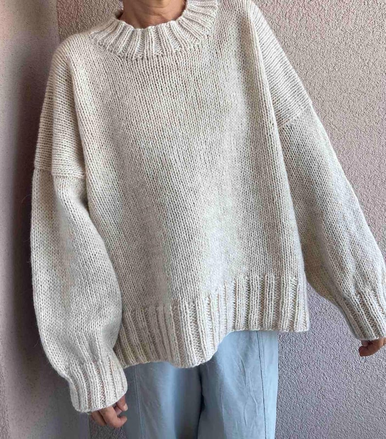 Oversized Sweater Knitting Pattern