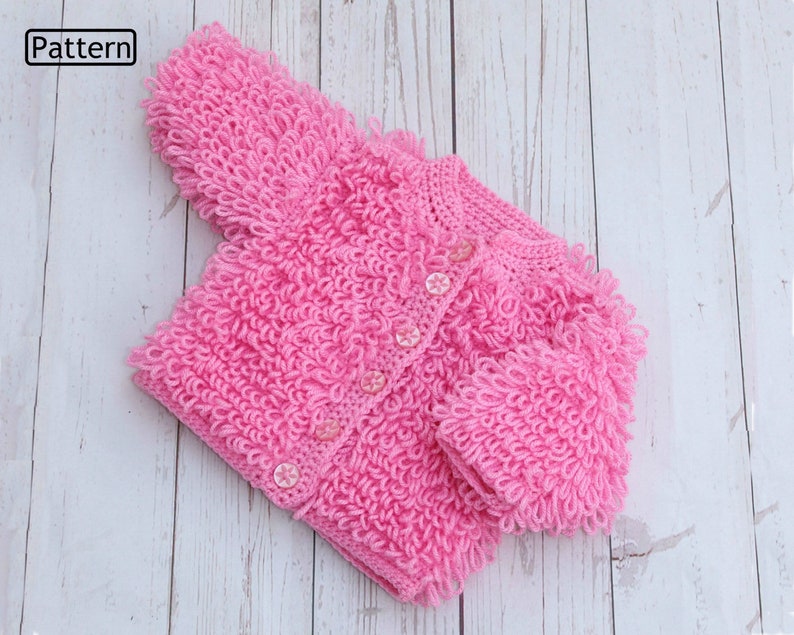 Crochet Loopy Baby Cardigans Pattern