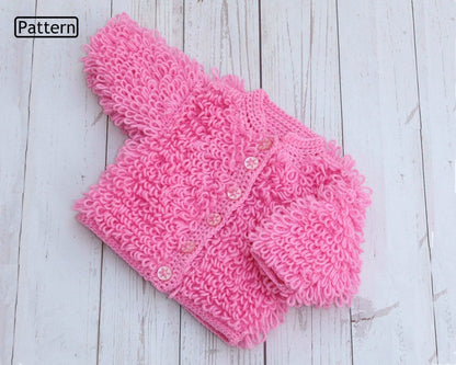 Crochet Loopy Baby Cardigans Pattern