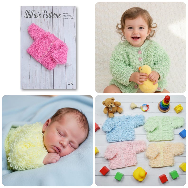 Crochet Loopy Baby Cardigans Pattern