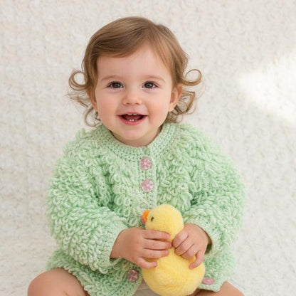 Crochet Loopy Baby Cardigans Pattern