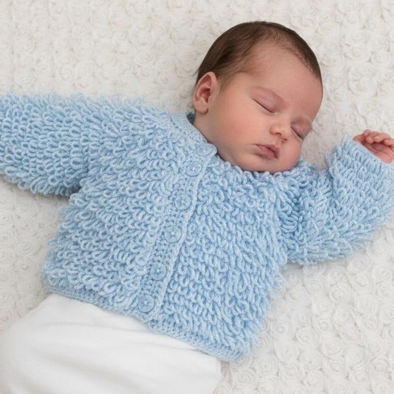 Crochet Loopy Baby Cardigans Pattern