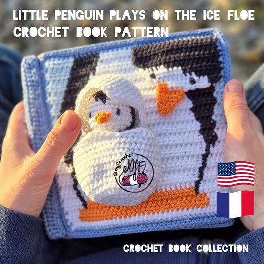Little PENGUIN plays on the ice floe BOOK crochet PATTERN