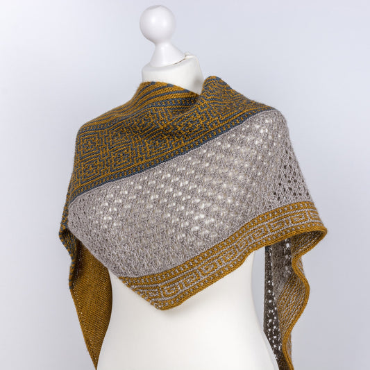 Greek Mosaic Shawl Knitting Pattern