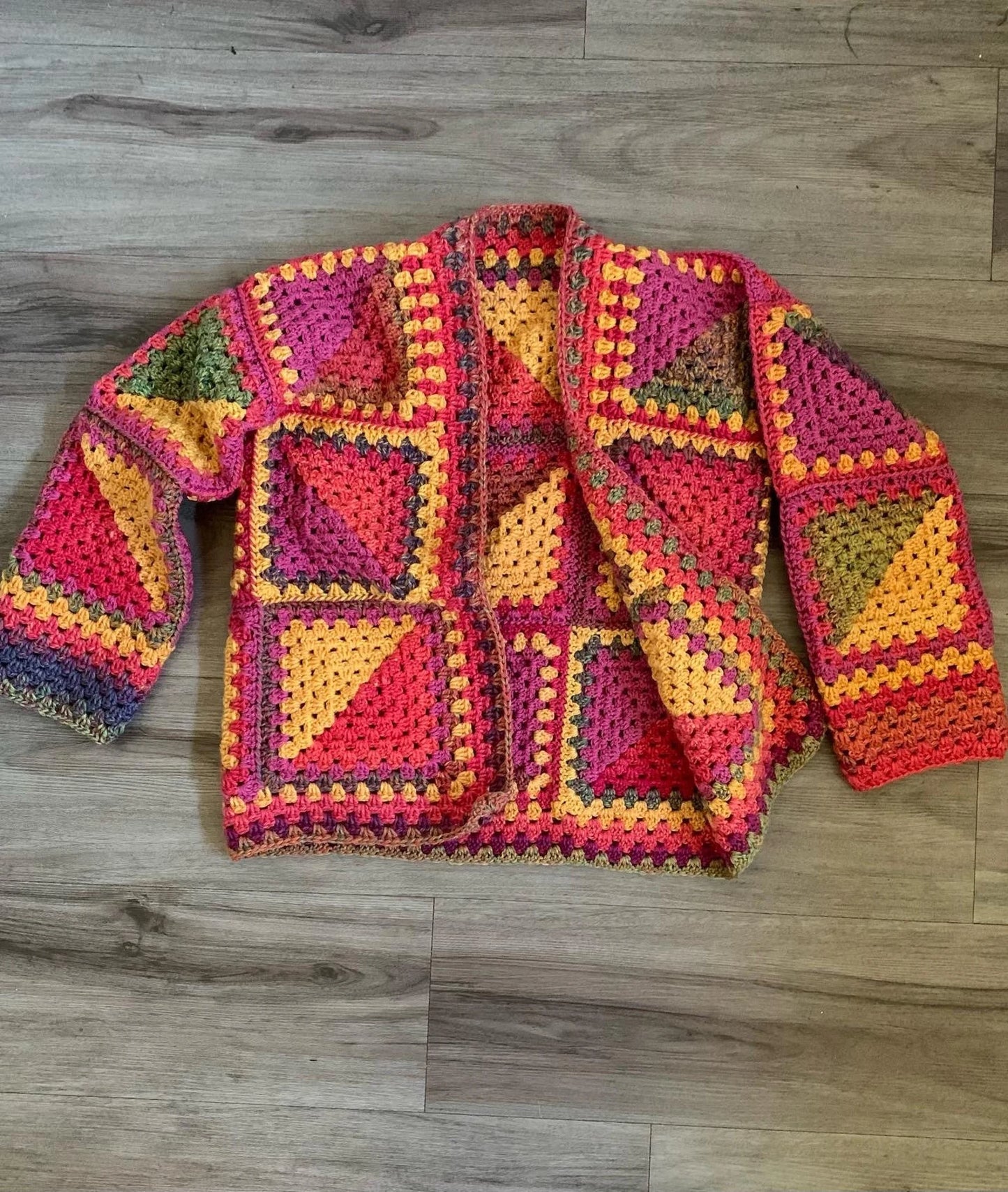 granny square cardigan Crochet Pattern
