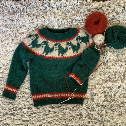 Cozy Dino Sweater Knitting Pattern