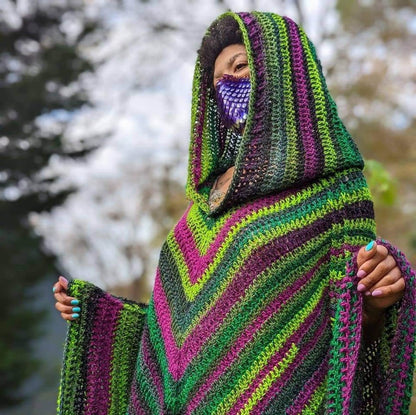 Cozy Hooded Cloak Crochet Pattern
