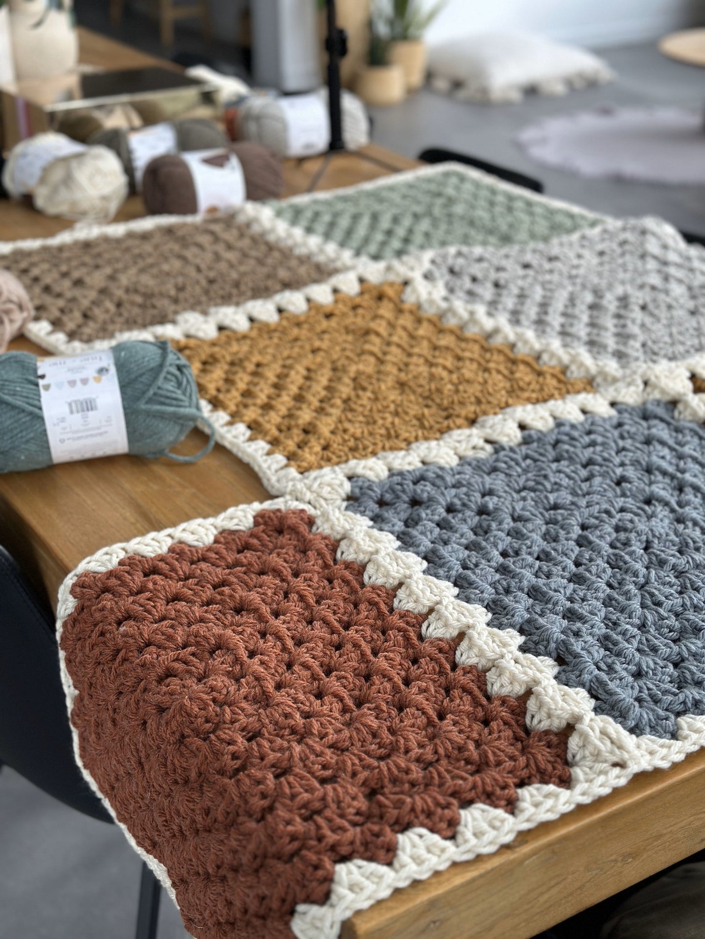 Granny Square Throw Crochet Pattern