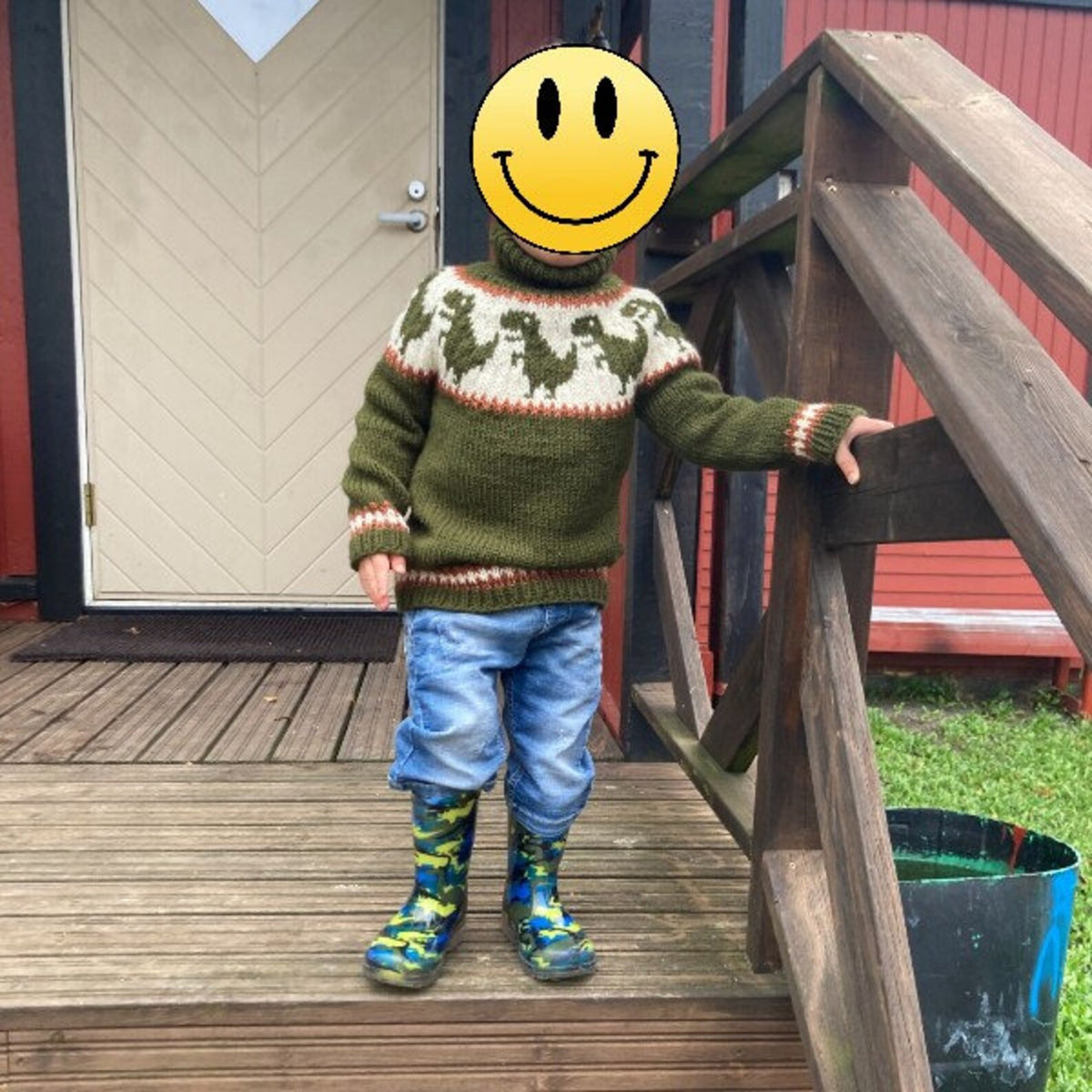 Cozy Dino Sweater Knitting Pattern