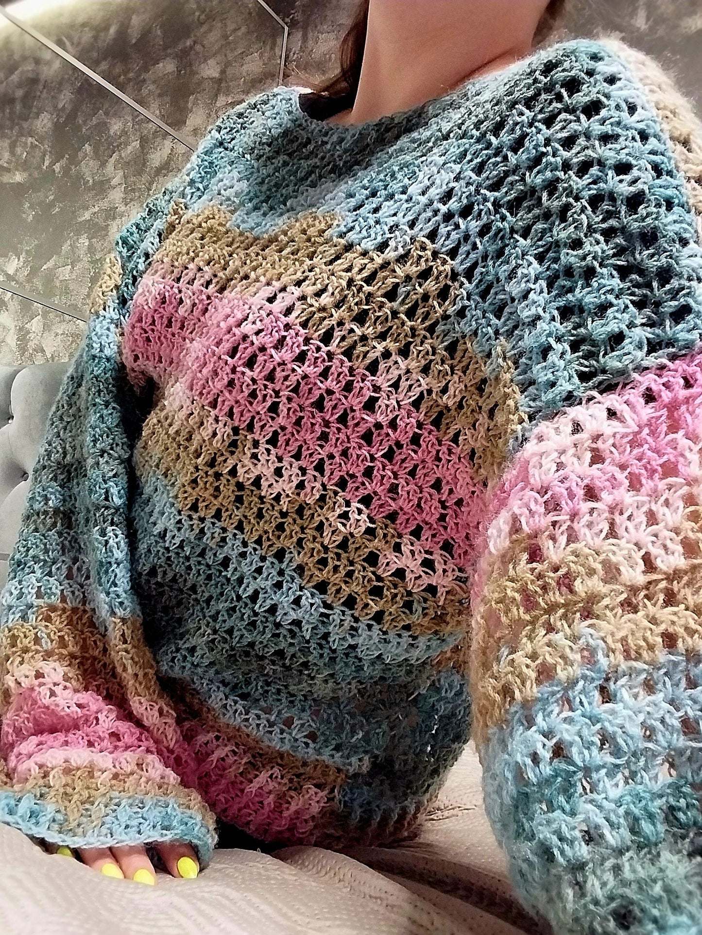 Sunset Granny Sweater Crochet Pattern