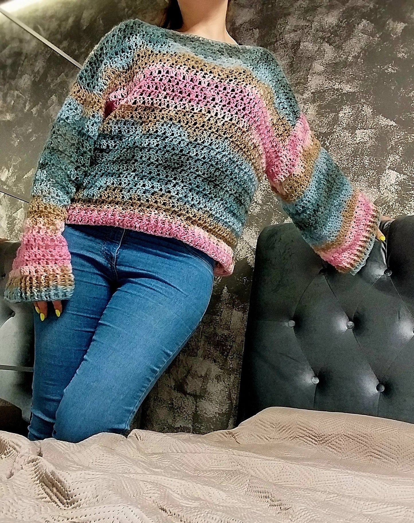 Sunset Granny Sweater Crochet Pattern