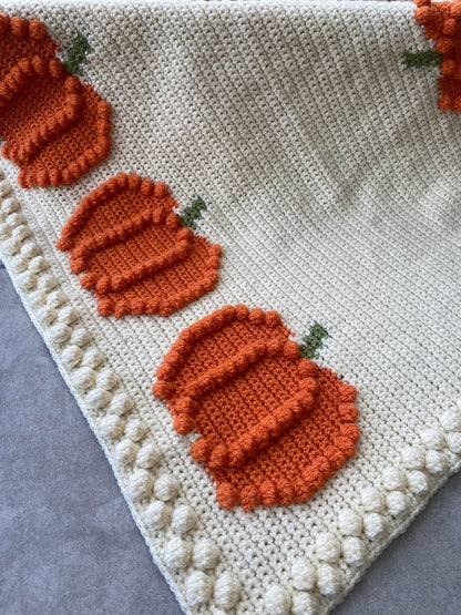 2-in-1 Pumpkin Crochet Blanket Pattern!