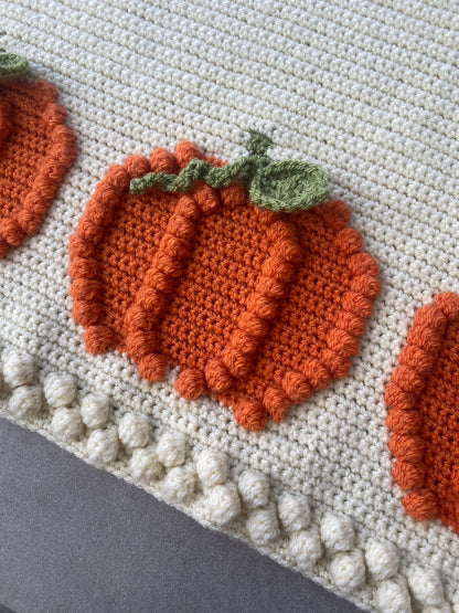 2-in-1 Pumpkin Crochet Blanket Pattern!