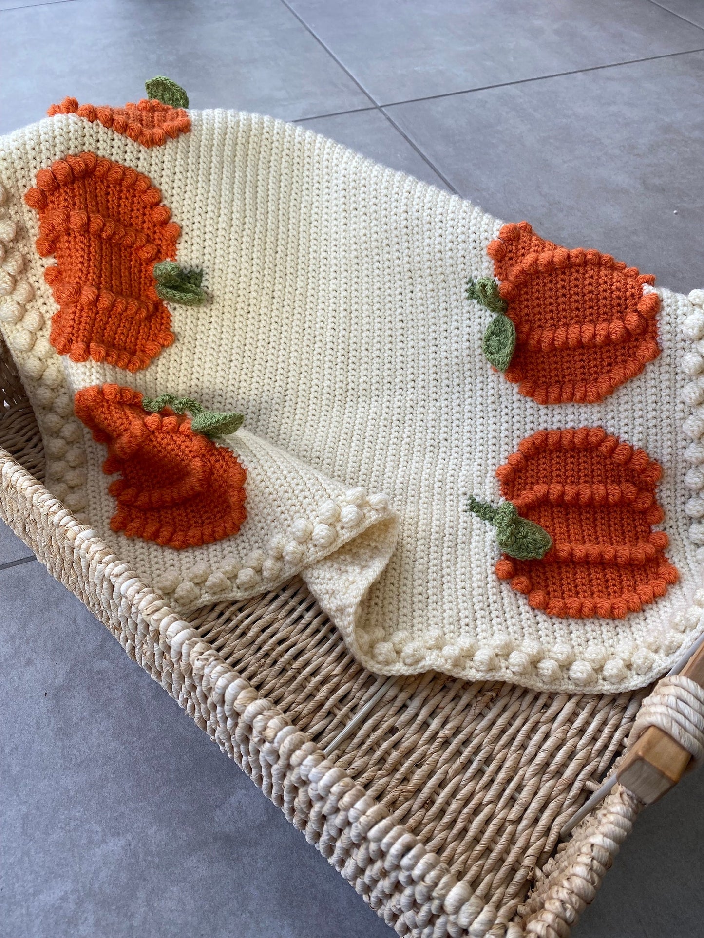 2-in-1 Pumpkin Crochet Blanket Pattern!