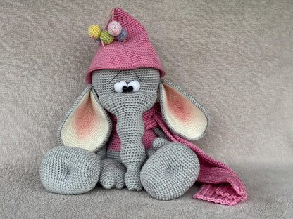 Sweet Elephant Amigurumi Crochet Pattern