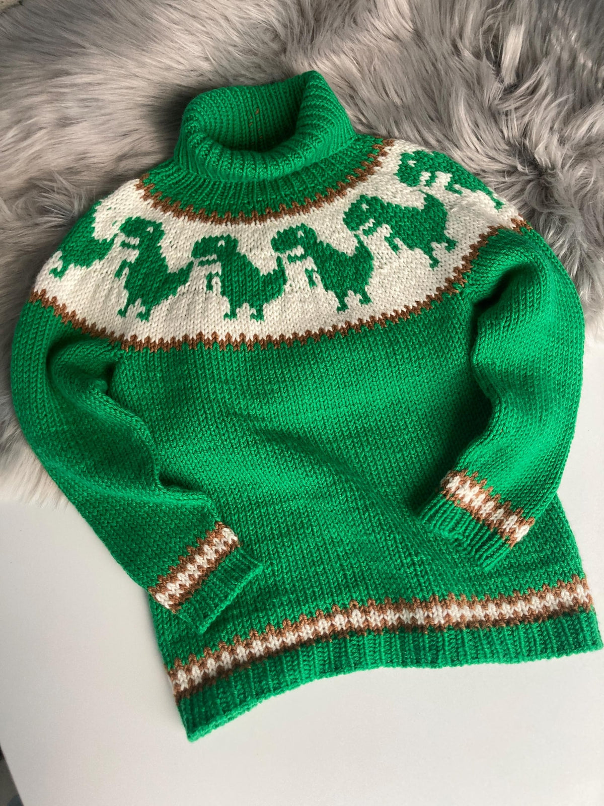 Cozy Dino Sweater Knitting Pattern