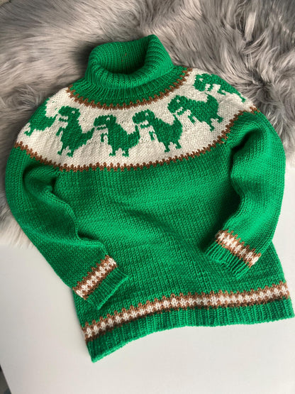 Cozy Dino Sweater Knitting Pattern