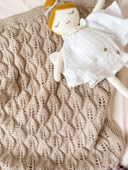 Soft Leaf Baby Blanket Knitting Pattern