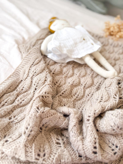 Soft Leaf Baby Blanket Knitting Pattern