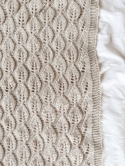 Soft Leaf Baby Blanket Knitting Pattern