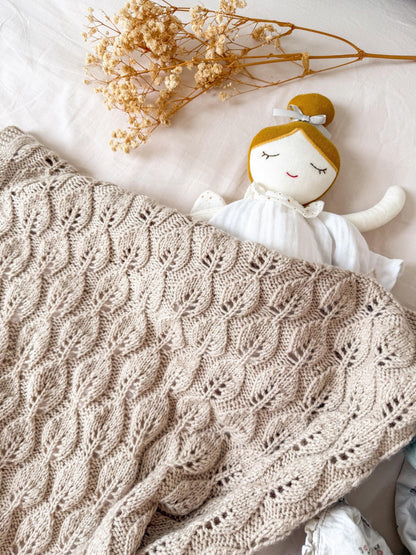 Soft Leaf Baby Blanket Knitting Pattern