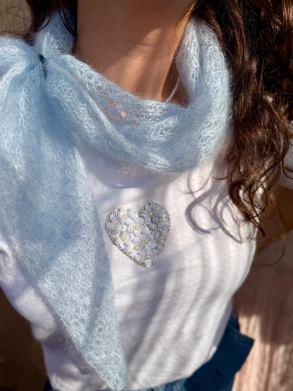 Moonlit Petals Scarf Knitting Pattern