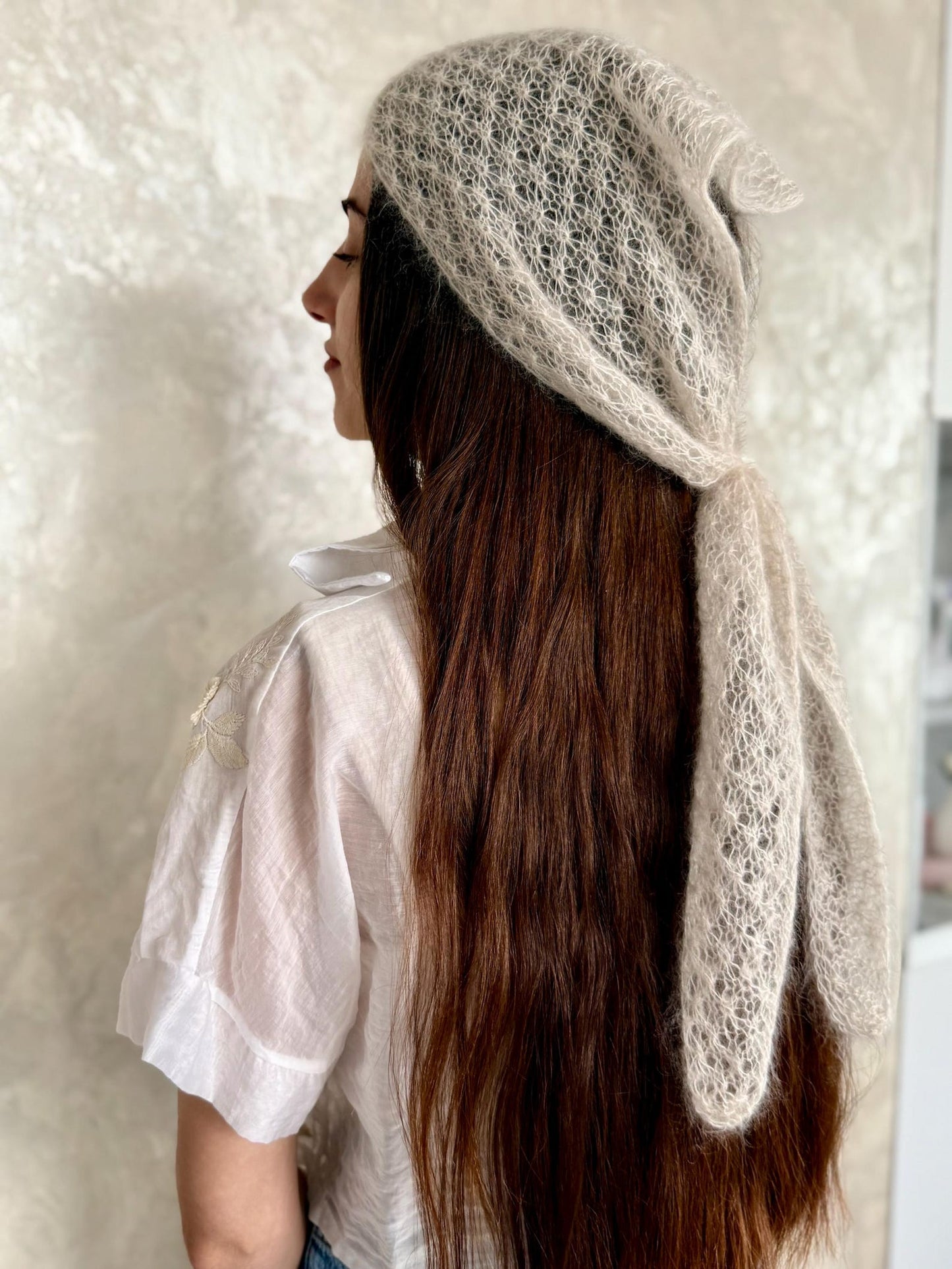 Moonlit Petals Scarf Knitting Pattern