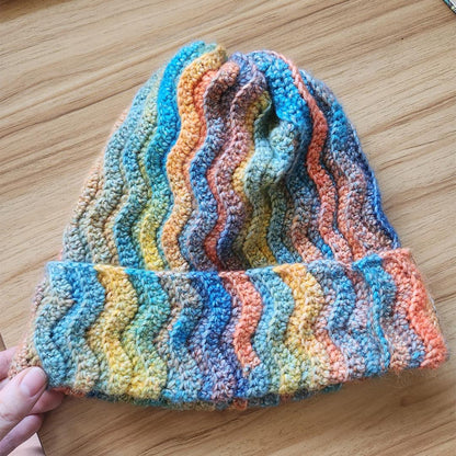 Cozy Ripple Beanie Crochet Pattern