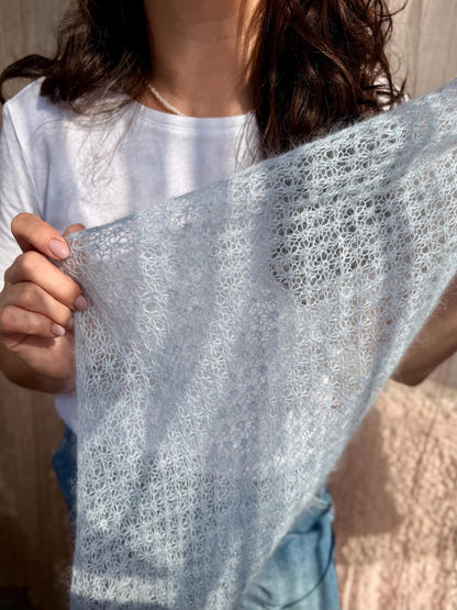 Moonlit Petals Scarf Knitting Pattern