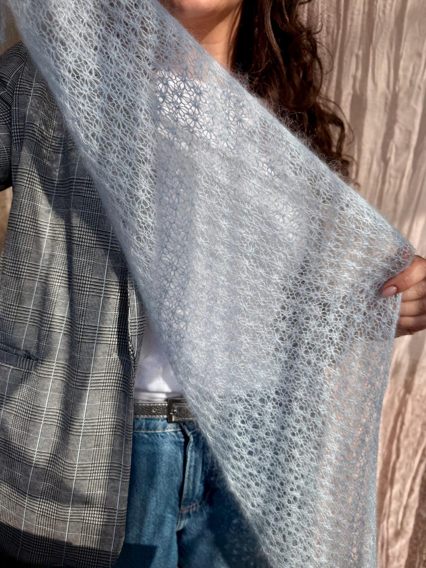 Moonlit Petals Scarf Knitting Pattern