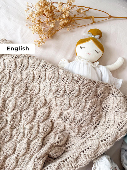 Soft Leaf Baby Blanket Knitting Pattern
