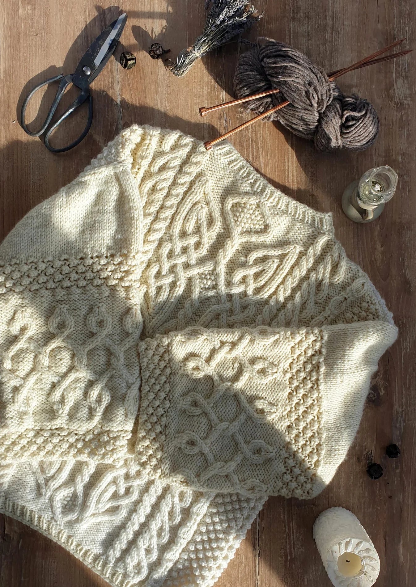 Aran Sweater Knitting Pattern
