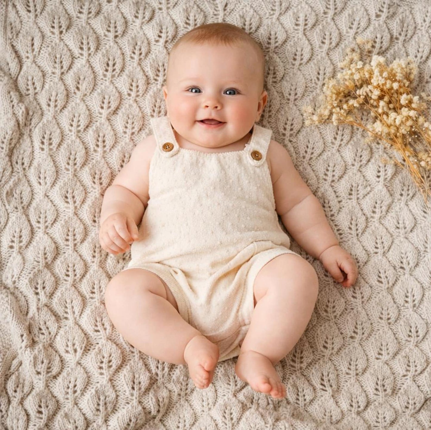 Soft Leaf Baby Blanket Knitting Pattern