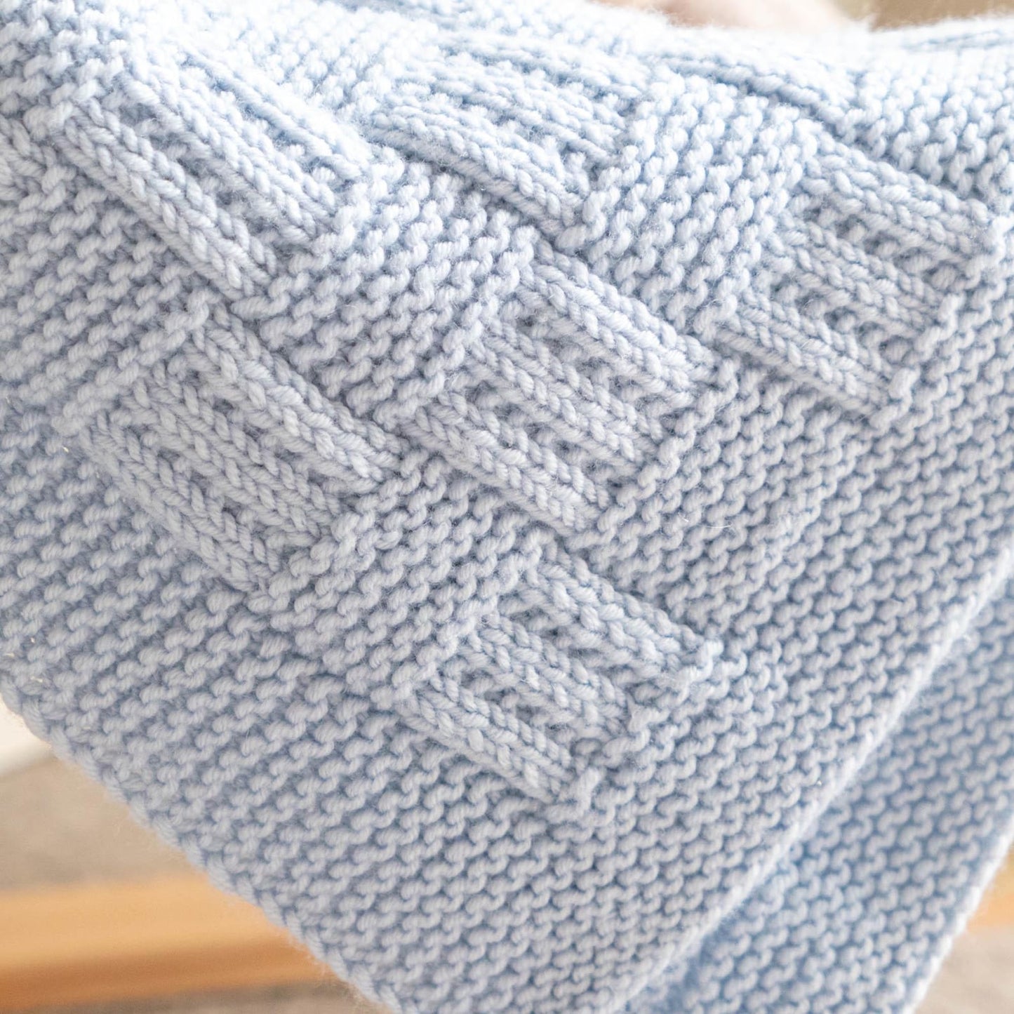 Cozy Checkered Baby Blanket Knitting Pattern
