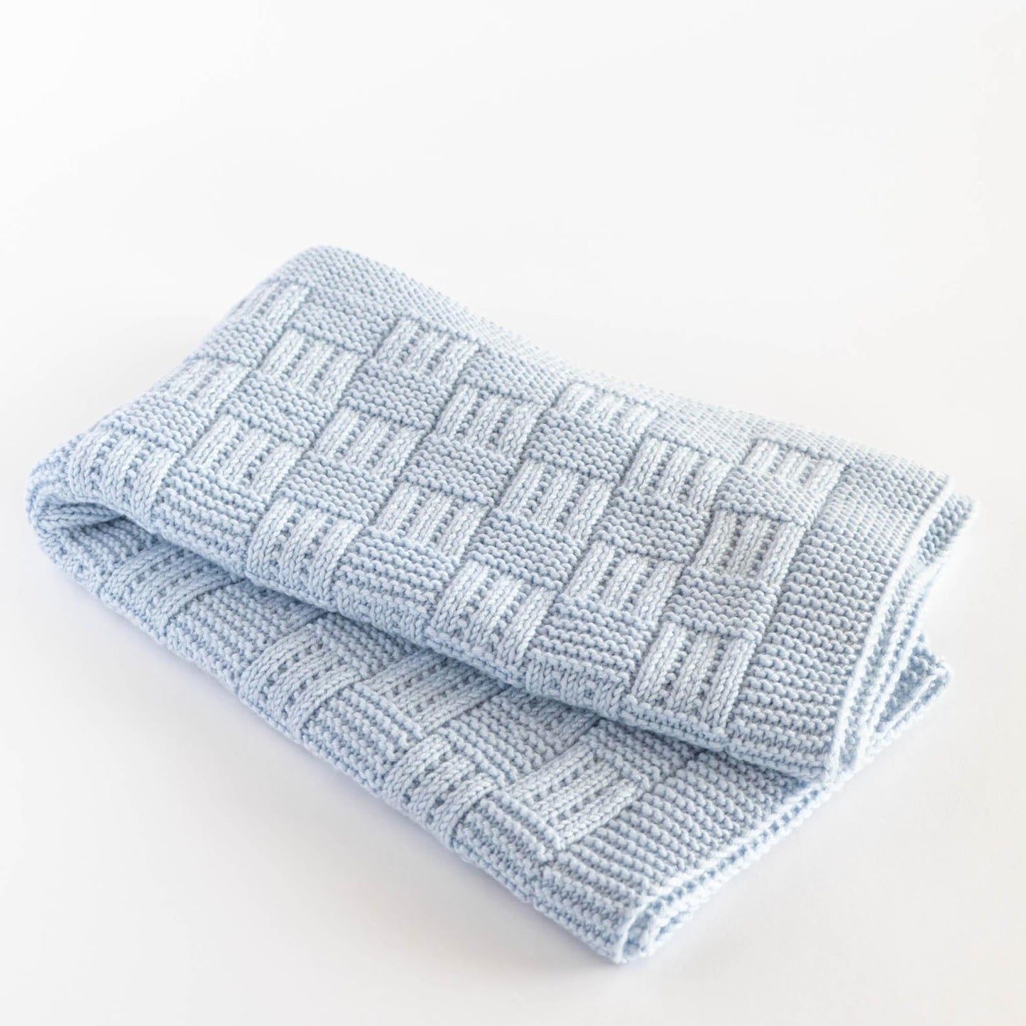 Cozy Checkered Baby Blanket Knitting Pattern