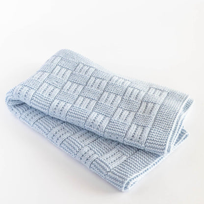 Cozy Checkered Baby Blanket Knitting Pattern