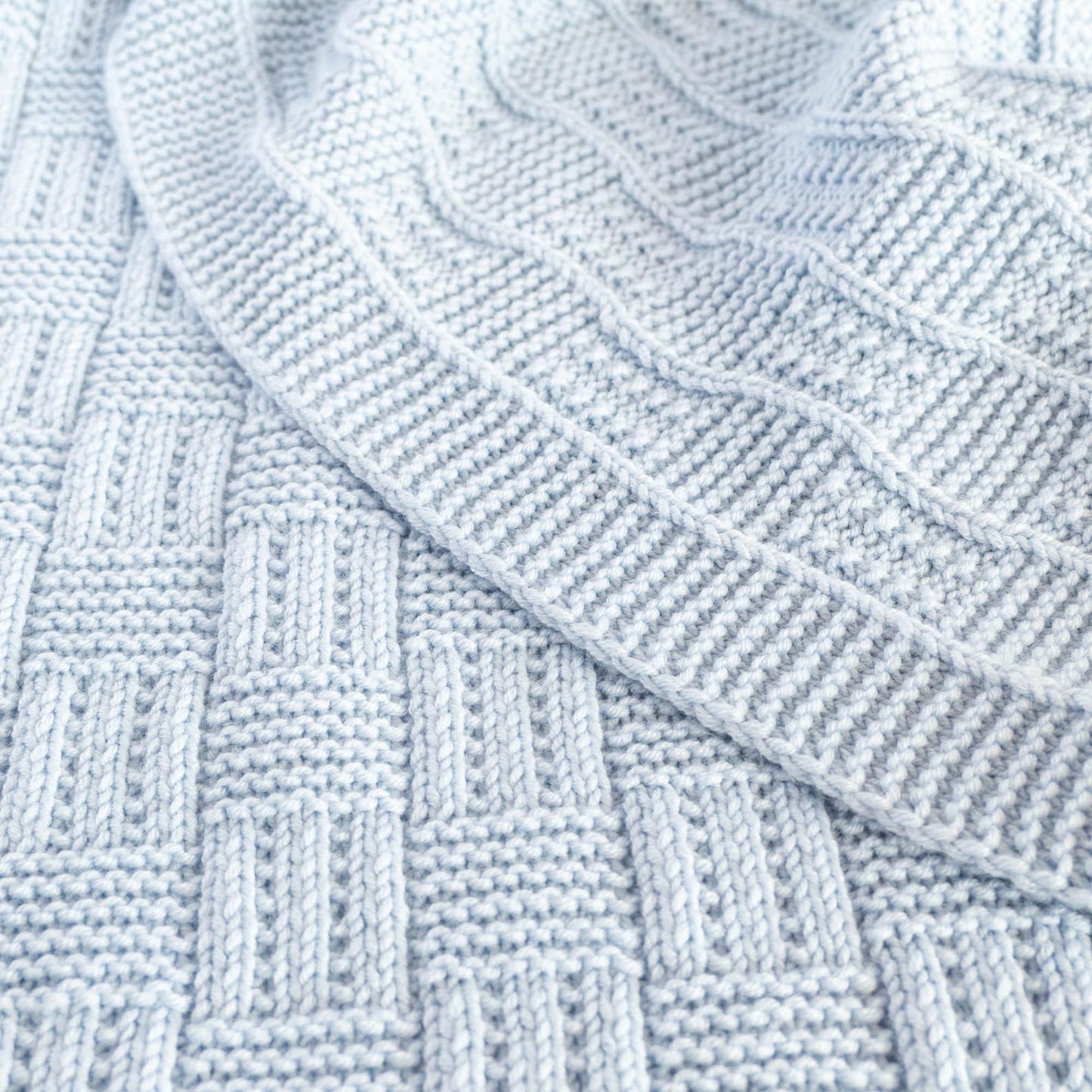 Cozy Checkered Baby Blanket Knitting Pattern