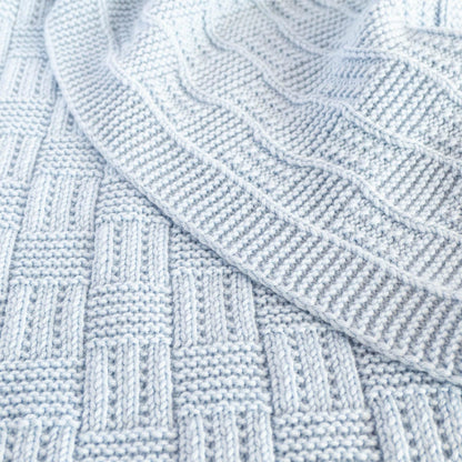 Cozy Checkered Baby Blanket Knitting Pattern