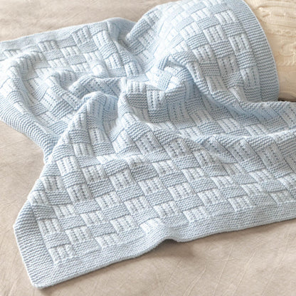 Cozy Checkered Baby Blanket Knitting Pattern