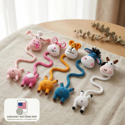 5 Long Neck Animal Charms Crochet Pattern
