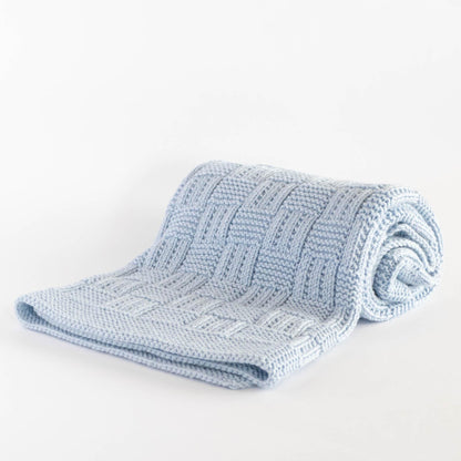 Cozy Checkered Baby Blanket Knitting Pattern