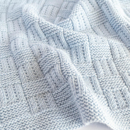 Cozy Checkered Baby Blanket Knitting Pattern