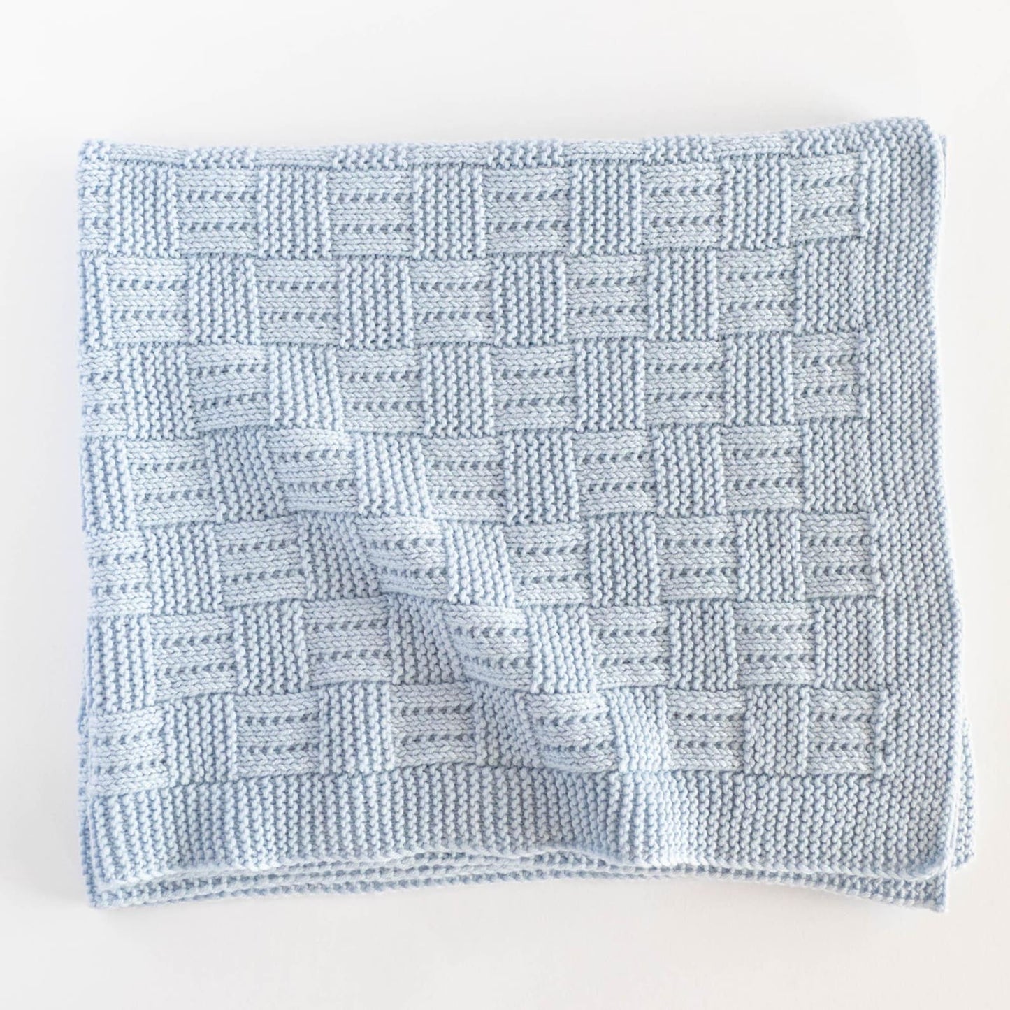Cozy Checkered Baby Blanket Knitting Pattern