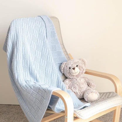 Cozy Checkered Baby Blanket Knitting Pattern