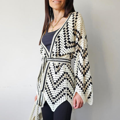 Boho Kimono Wrap - Crochet Pattern