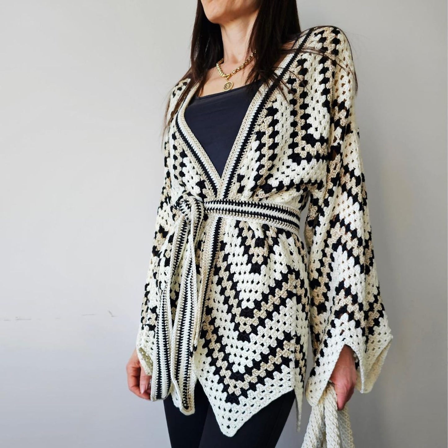 Boho Kimono Wrap - Crochet Pattern